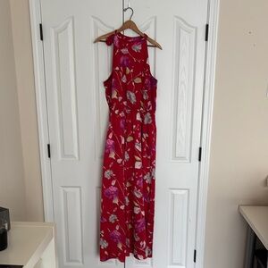 Banana Republic Red and Pink Floral Dress